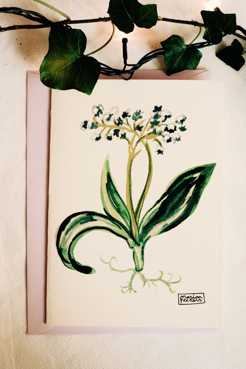 1#illustrationmarion peeters #cartesaquarelle#leverger#muguet