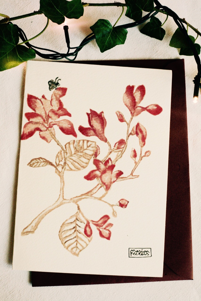 4#illustrationmarion peeters #cartesaquarelle#leverger#magnolia
