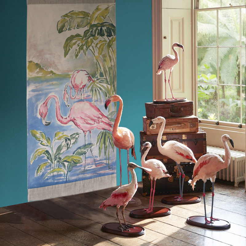 tenture flamants rose gd format